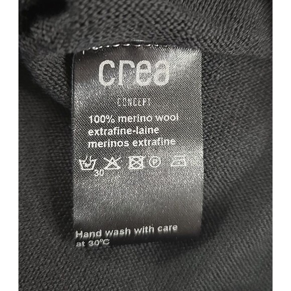 Crea Merino Wool Midi Dress Lagenlook Womans Euro 44 US 14 Trapeze Embroidered - Picture 7 of 8